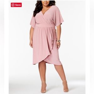 NWT Love ❤️ Squared Blush Faux Wrap dress size 2X